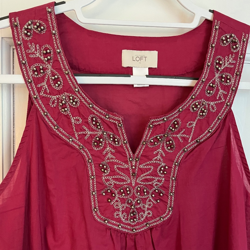 Loft sleeveless top,  Size M. EUC